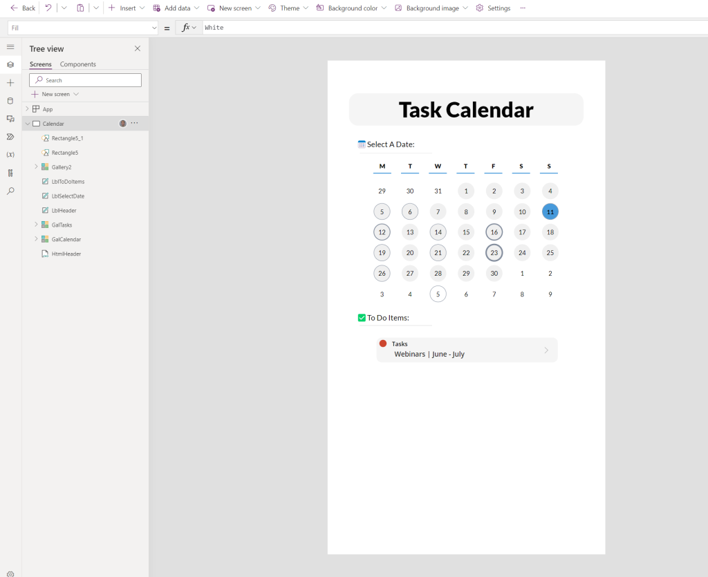Visualise your Microsoft To Do Items in a Calendar View in Canvas Apps (Part 2)